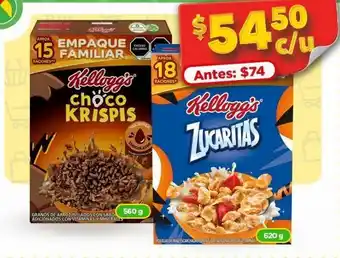 Bodega Aurrerá Zucaritas 620g o chocokrispis 560g oferta