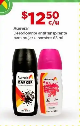 Bodega Aurrerá Desodorante antitranspirante aurrera para mujer u hombre 65ml oferta