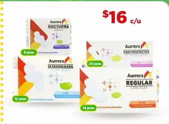 Bodega Aurrerá Toallas femeninas aurrera regular c/alas 14 pzas oferta