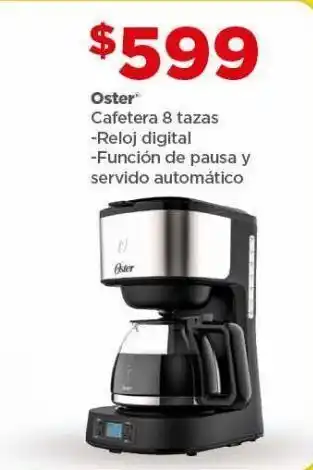 Bodega Aurrerá Cafetera oster 8 tazas reloj digital oferta