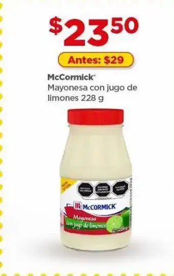 Bodega Aurrerá Mayonesa mccormick con jugo de limones 228g oferta