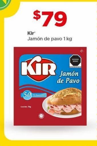 Bodega Aurrerá Jamón de pavo kir 1kg oferta