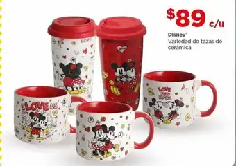 Bodega Aurrerá Variedad de tazas de cerámica disney oferta