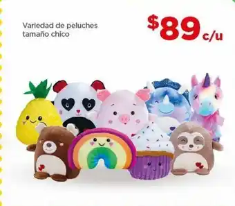 Bodega Aurrerá Variedad de peluches tamaño chico oferta