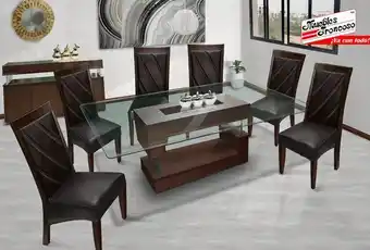 Muebles Troncoso Antecomedor versalles nogal - sillas continental tab. oferta