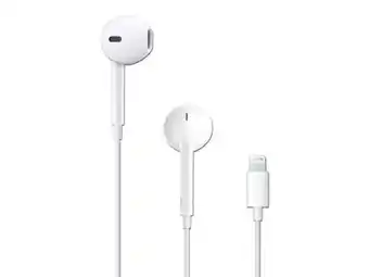 Apple earpods con conector lightning, control remoto y micrófono.