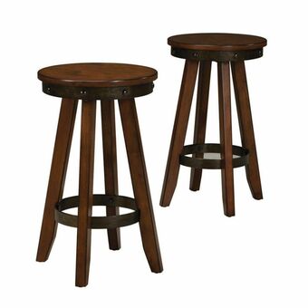 Juego de Bancos Redondos Sauder Carson 2 pzs Café