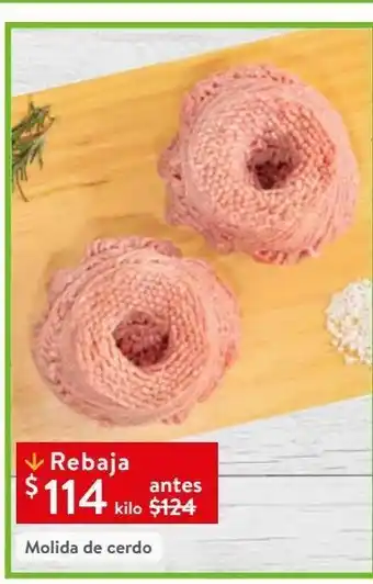 Walmart Molida de cerdo oferta