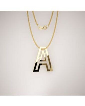 Joyerías Bizzarro Dije de inicial letra en oro con cadena de 14k oferta
