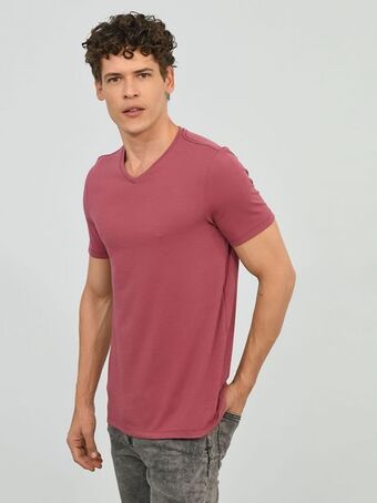 Cuidado con el Perro Playera básica cuello v oferta