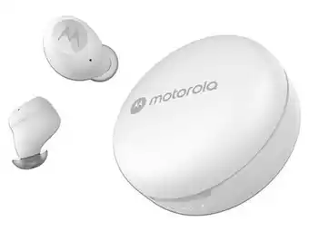 Audífonos motorola moto buds 250, inalámbricos, estuche de carga, bluetooth, color blanco.