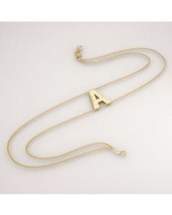 Joyerías Bizzarro Pulsera de inicial en oro amarillo 14k con zirconias oferta