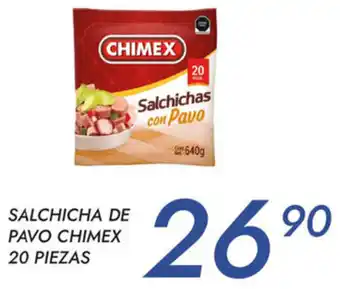 Salchicha De Pavo Chimex 20 Piezas