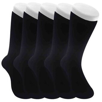 Calcetín color negro liso lee para hombre