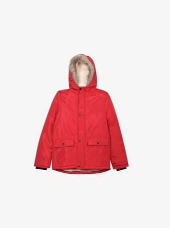 Cuidado con el Perro Chamarra parka roja oferta