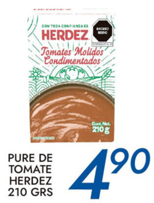 Alsuper Pure De Tomate Herdez 210 Grs oferta