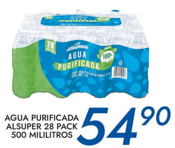 Alsuper Agua Purificada Alsuper 28 Pack 500 Mililitros oferta