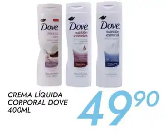 Alsuper Crema Líquida Corporal Dove 400ml oferta