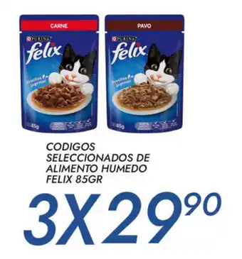 Codigos Seleccionados De Alimento Humedo Felix 85 gr