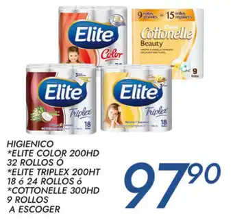 Higienico Elite Color,Elite Triplex, Cottonelle