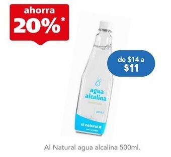 Farmacia San Pablo Al natural agua alcalina c/500ml oferta