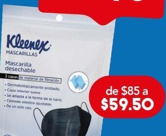 Kleenex mascarillas desech negro c/5pzs