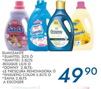 Alsuper Suavizante Suavitel 3Lts, Suavitel2.8 Lts, Downy, oferta