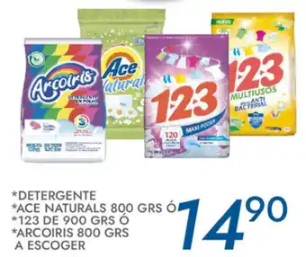 Alsuper Detergente Ace Naturals, 123 De 900, Arcoiris 800grs oferta