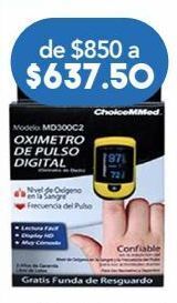 Farmacia San Pablo Choicemmed oximetro digital c/1pza oferta