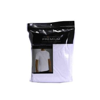 Sears Playera de algodón premium ultra suave blanco con cuello redondo para hombre. paquete de 3 fruit of the loom oferta