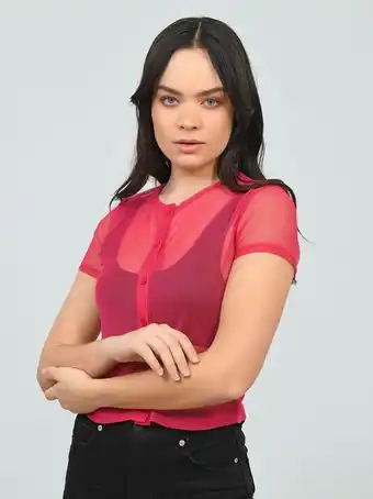 Cuidado con el Perro Blusa camisera mesh fiusha oferta