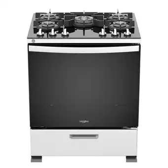 Whirlpool Estufa whirlpool de gas side door al piso 30 (in) con 5 quemadores gris oferta