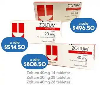 Farmacia San Pablo Zoltum 40mg 14 Tabletas oferta