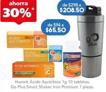 Farmacia San Pablo Humvit Ácido Ascórbico 1g 10 Tabletas oferta