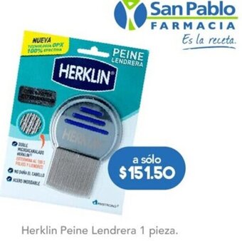 Farmacia San Pablo Herklin Peine Lendrera 1 Pieza oferta