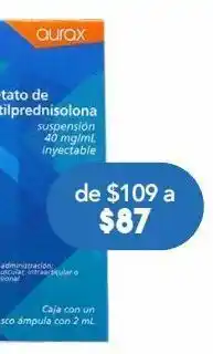 Aurax metilprednisolona 40mg c/2 ml sus