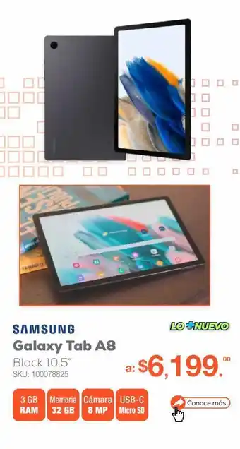 RadioShack Tablet samsung galaxy tab a8 / negro / 10.5 pulgadas oferta
