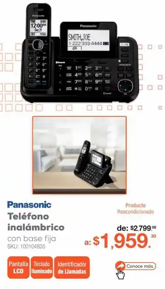 RadioShack Teléfono inalámbrico con base fija panasonic kxtg 9541 / negro oferta