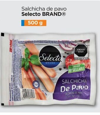 Salchicha de pavo selecto brand 500g