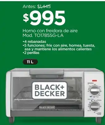 Chedraui Horno con freidora de aire mod. to1785sg-la 11l oferta
