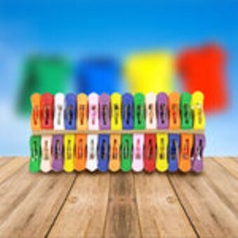 Pinzas de colores para ropa, 30 piezas