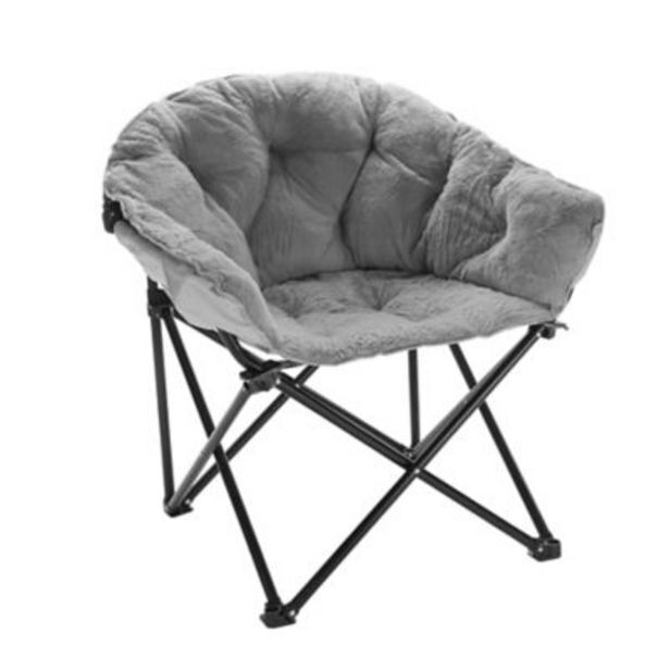 Bed Bath & Beyond Silla plegable simply essential™ estilo lounge color gris claro oferta