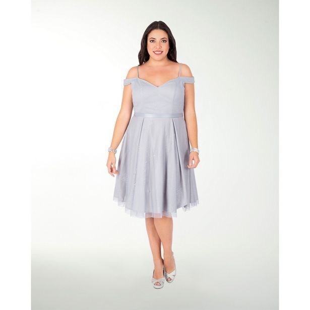 Liz Minelli Vestido con destellos manga caida oferta