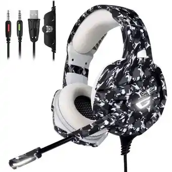Sears Audífonos gamer onikuma k5 camo con luz led oferta