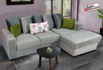 Muebles Troncoso Sala dulce modular burbank gris oferta