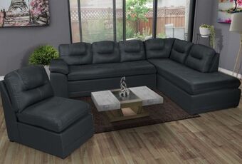 Muebles Troncoso Sala modular verona piel gris oferta