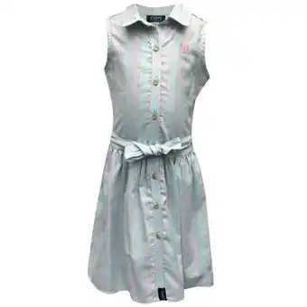 Vestido sin manga con bordado chaps para niña
