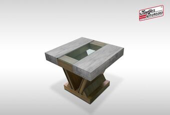 Muebles Troncoso Mesa lateral monaco concreto oferta