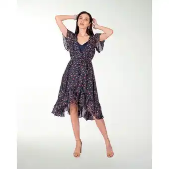 Casual lz vestido estampado con amarre en la cintura