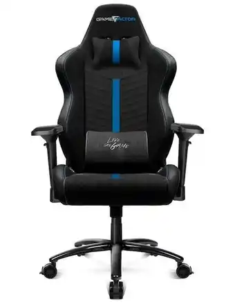 Silla game factor cgc601 xl tela reclinable negro azul cgc601-bl